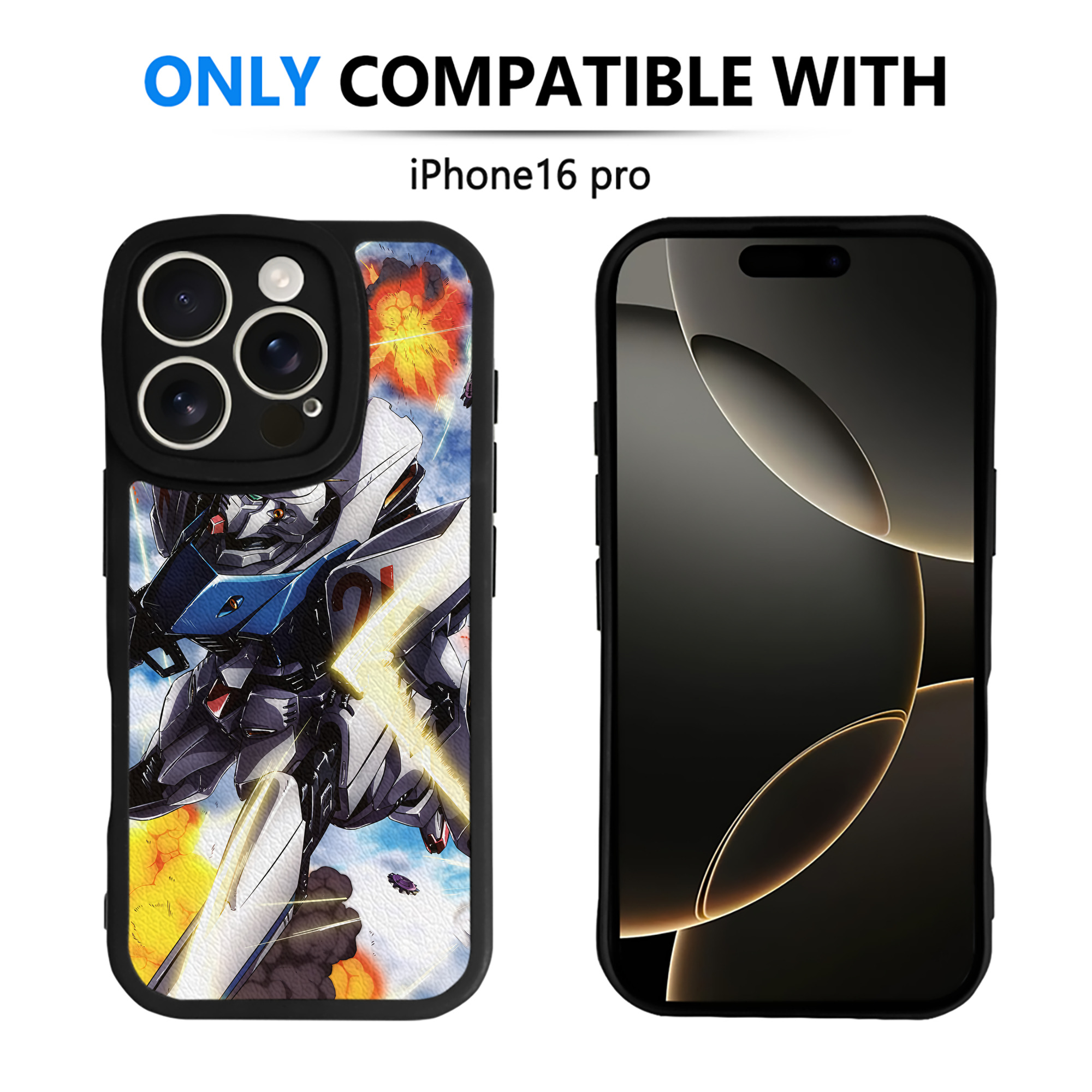 （画像用） 機動戦士ガンダム Mobile Suit Gundam 【iPhone 16シリーズ対応】シリコンスマホケース（レザー調） 材質：シリコン